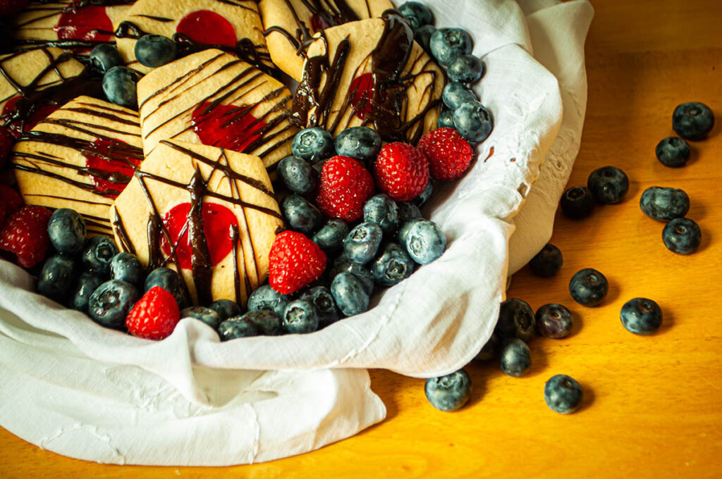 Cookies with berries